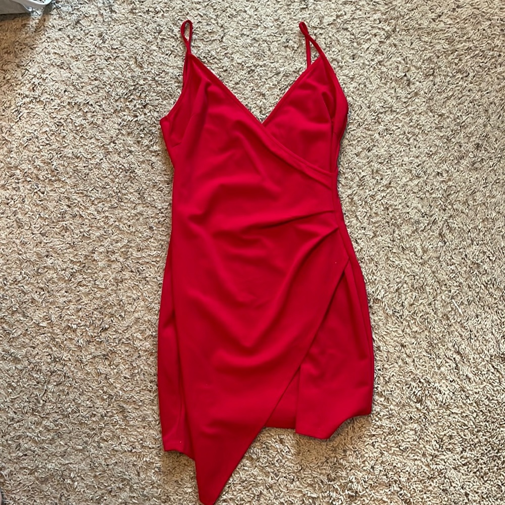 Red tight dress